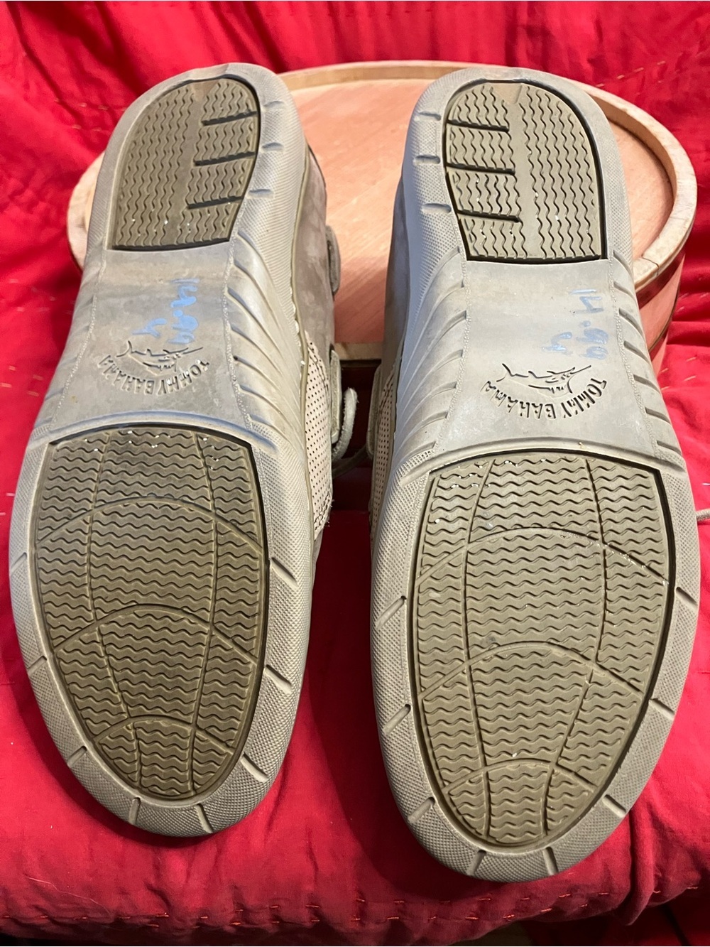 Tommy Bahama Mens Leather Tan Slip On Flats Loafers Clove Size 8.5 - Picture 5 of 7